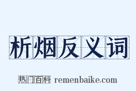 析烟反义词是什么意思的图片